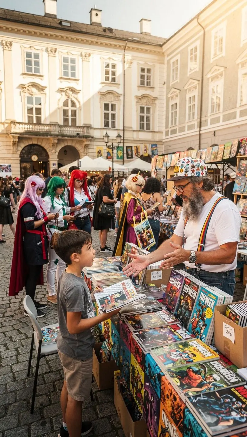 Ein Manga-Cover, das eine geheimnisvolle Heldin in einer fantastischen Landschaft zeigt, umgeben von magischen Kreaturen.