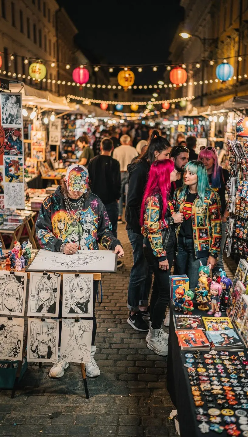 Ein farbenfrohes Cover einer Manga-Comic-Serie mit dynamischen Charakteren in actiongeladenen Posen.