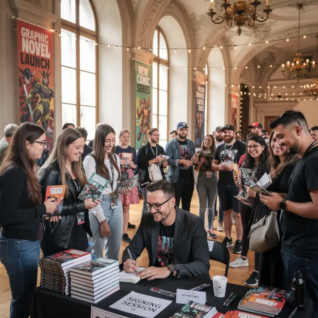 Eine detaillierte Zeichnung eines futuristischen Raumschiffs im Weltraum.