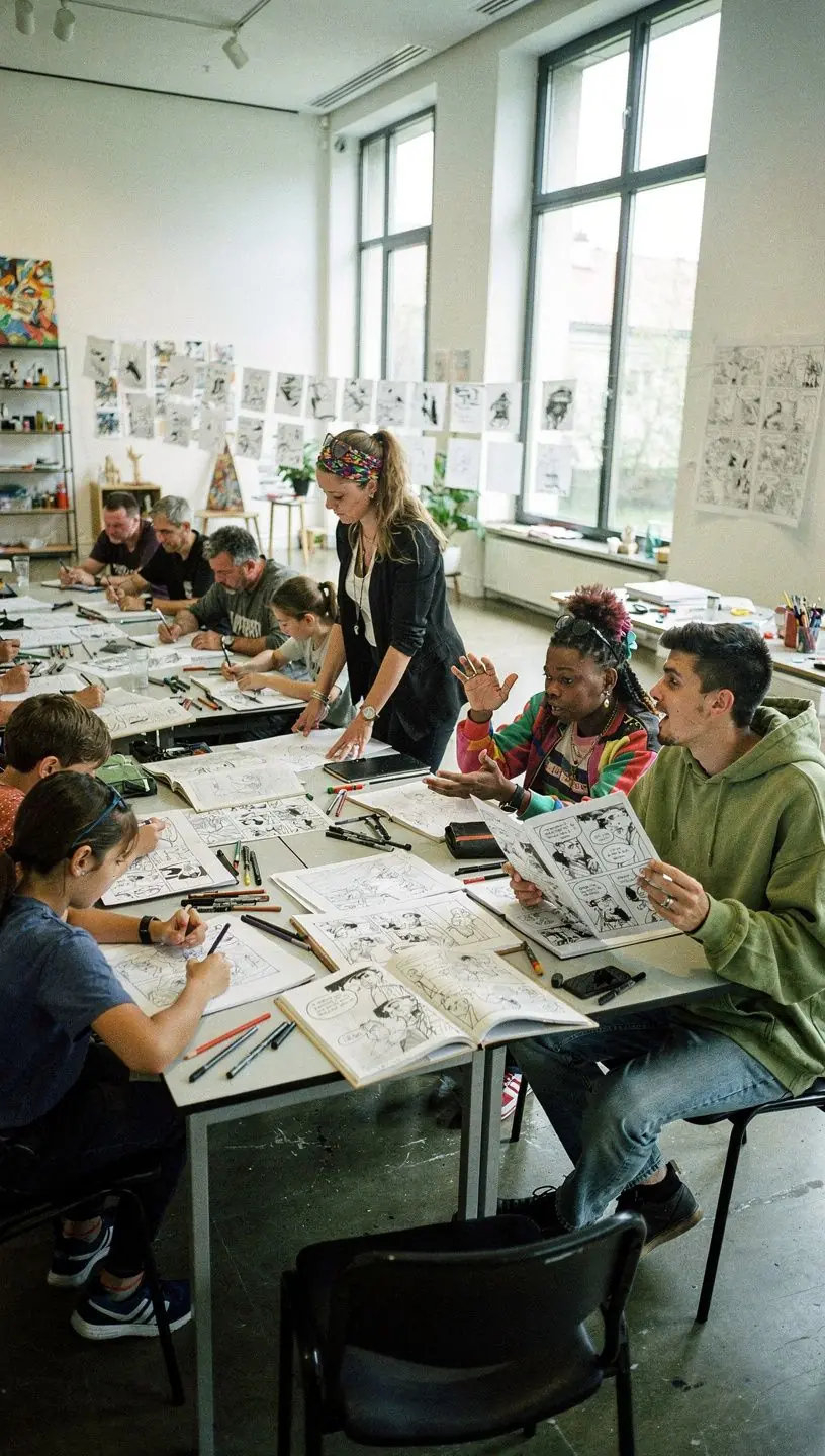 Ein humorvoller Comic-Strip mit lustigen Dialogen über das Alltagsleben.